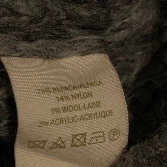 FREE PEOPLE Alpaca Chunky Knit Sweater Oversized Bishop Sleeve Medium - Large - Picture 13 of 16